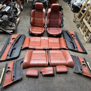 08-13 BMW E93 M3 Convertible Front & Back Seats & Panels Fox Red Leather