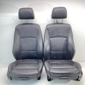 09-12 BMW E90 E91 3 Series 4dr Front M Sport Heated Seat Black Leather Set! OEM✅
