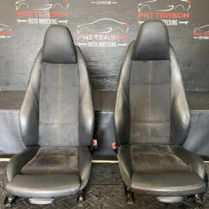 09-16 BMW Z4 FRONT DRIVER & PASSENGER ALCANTARA / LEATHER CIRUIT BLACK SEATS