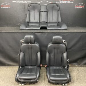 12-14 BMW 650I 2 DOOR COUPE FRONT 10 WAY BUCKET AND REAR SEATS BLACK LEATHER
