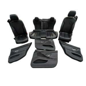 12-18 BMW 650 F06 FRONT REAR COMPLETE LEATHER SEATS AND DOOR PANEL SET OEM BLACK