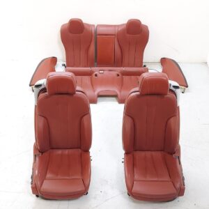 13-19 BMW 650I Grand Coupe 4 Door Front Rear Red Leather Seat Set 20 way *notes*