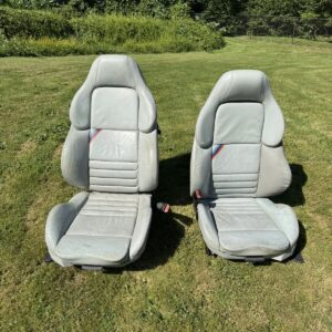 1994-1999 BMW E36 M3 ELECTRIC SPORT VADER SEATS Leather Dove Gray Set Oem