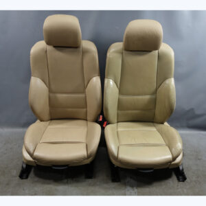 1999-2006 BMW E46 3-Series 4-Door Front Sports Seat Pair Beige Leather OEM