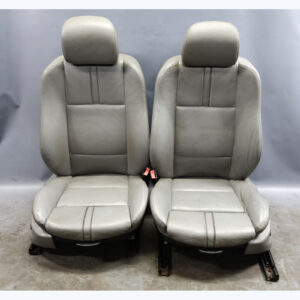 2004-2010 BMW E83 X3 SAV Factory Front Sport Seat Pair Grey Leather OEM