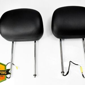 2005-2007 Mercedes C230 Front Seat Black Headrest W/ Crash Active System Set OEM