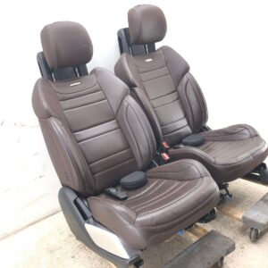2013-2016 MERCEDES GL63 AMG FRONT SEAT SET x2 DESIGNO MARON NAPPA LEATHER *NOTES