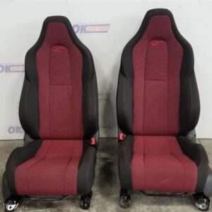 23 2023 HONDA CIVIC Si OEM FRONT SEAT SET RECARO STYLE BLACK AND RED MANUAL