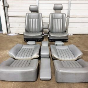 88-93 Mercedes 300CE W124 C124 Coupe Grey Leather Seats Set PERFORATED Leather