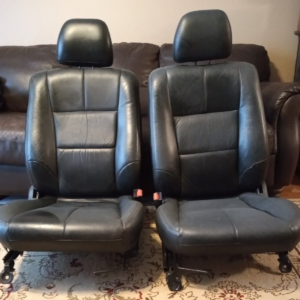 96-00 Honda Civic Black Leather Seats Set LH RH Driver Passenger 96 97 98 99 00