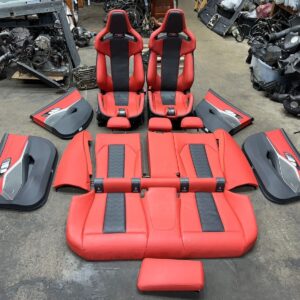 BMW 21-24 G80 M3 Sedan Front Carbon Bucket Seats Fiona Red Leather Powered