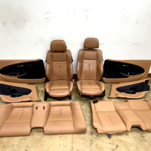BMW E63 6 Series Saddle Brown Heated Sport Seats Door Panel Leather Set! OEM ✅