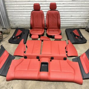 BMW F22 228 M235 M240 COUPE CORAL RED INTERIOR SET SEATS DOOR PANELS FRONT REAR