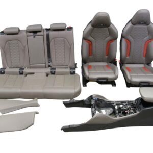 BMW X3M F97 Front & Rear Adelaide Grey Leather Seats Assembly 2020 - 2024 Oem