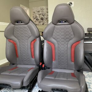 BMW X3M F97 Front & Rear Adelaide Grey Leather Seats + Door panels 20-24 Oem