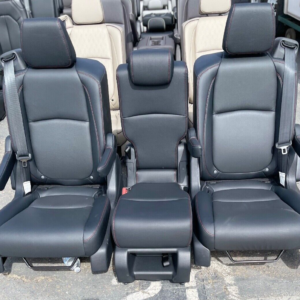 Honda Odyssey Seats Second Row 2021-2024 Black Leather with Red Stitches