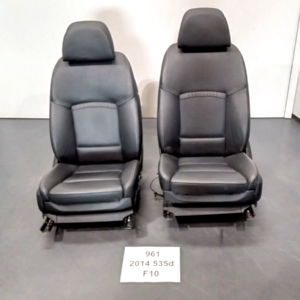 ✅ OEM BMW F10 535 Front Driver Passenger Seats Black Leather Dakota HEATED SET