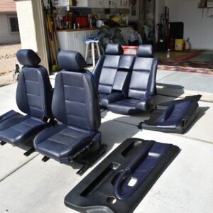 Rare BMW e36 convertible Blue-Violet interior seats and panels